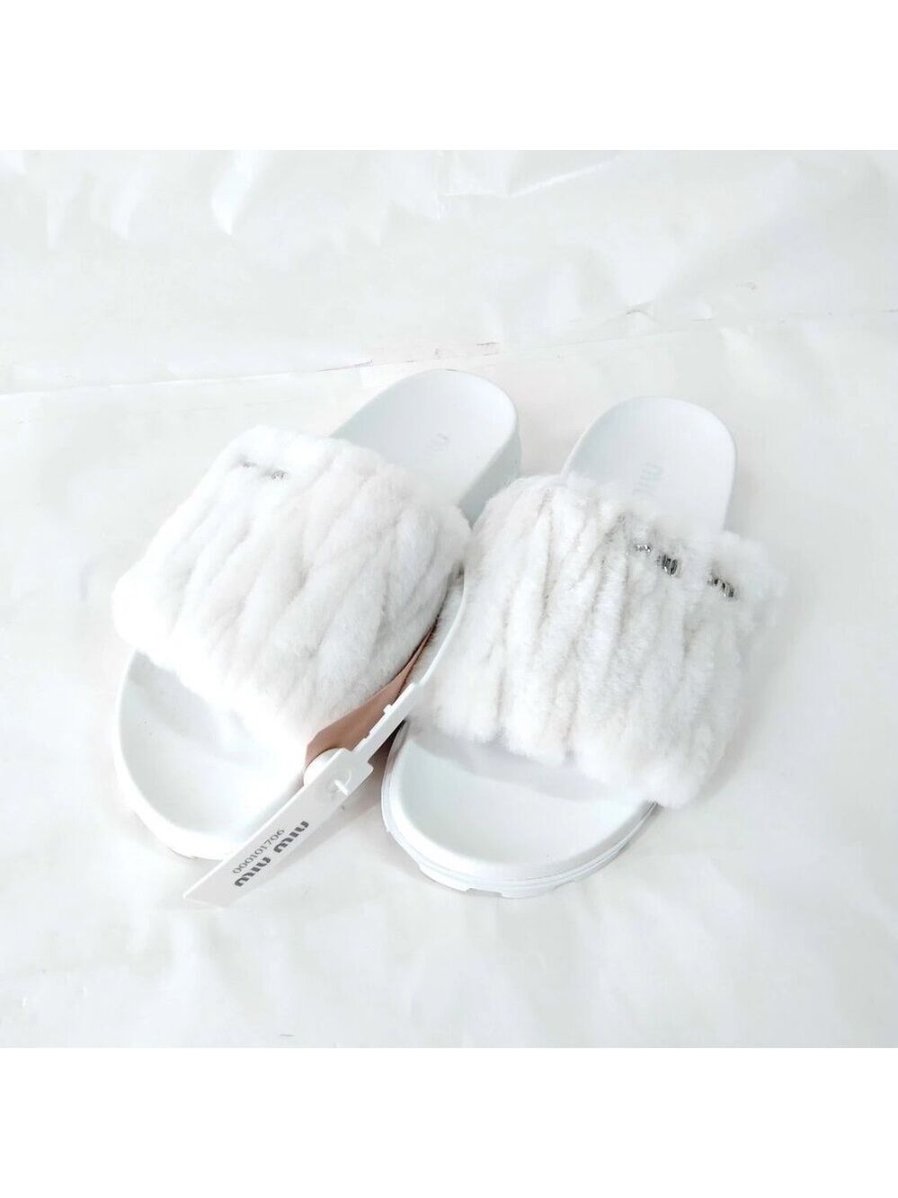 Miu Miu Sandals Women Whites Wool 320-081425